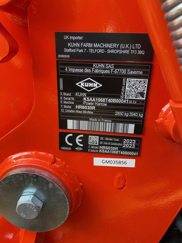 GM035856 NEW 2023 KUHN HR6030R POWER HARROW