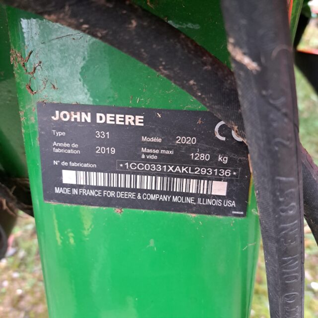 TG000072 2020 John Deere FC313 Round Baler