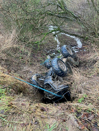 ATV overturned on farm