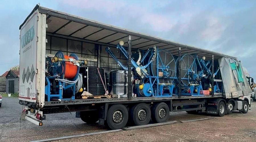 Drainjetter in a lorry container