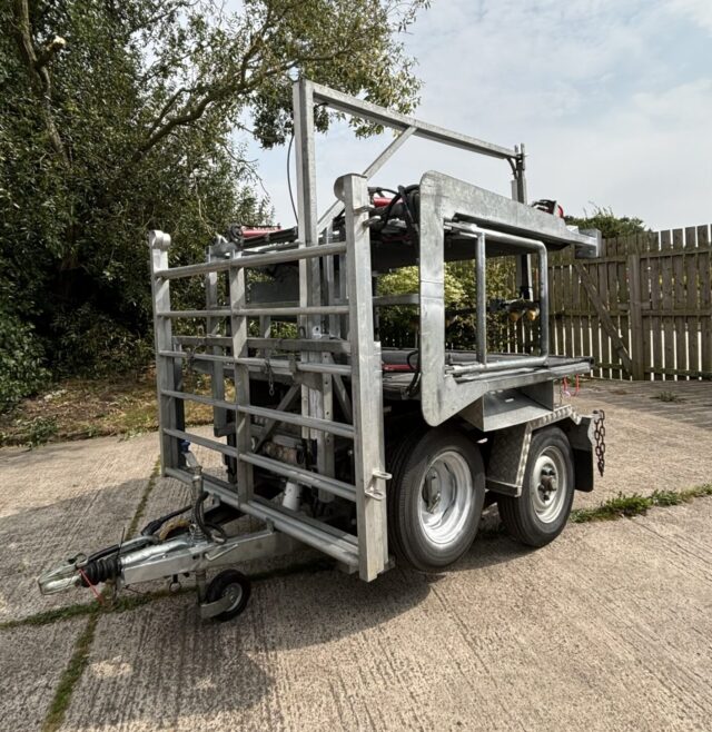 Hydraulic cattle foot trimming crush