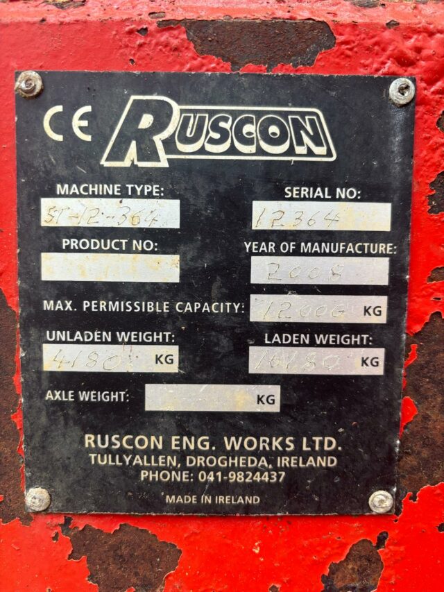 12 tonne Rouscon Trailer