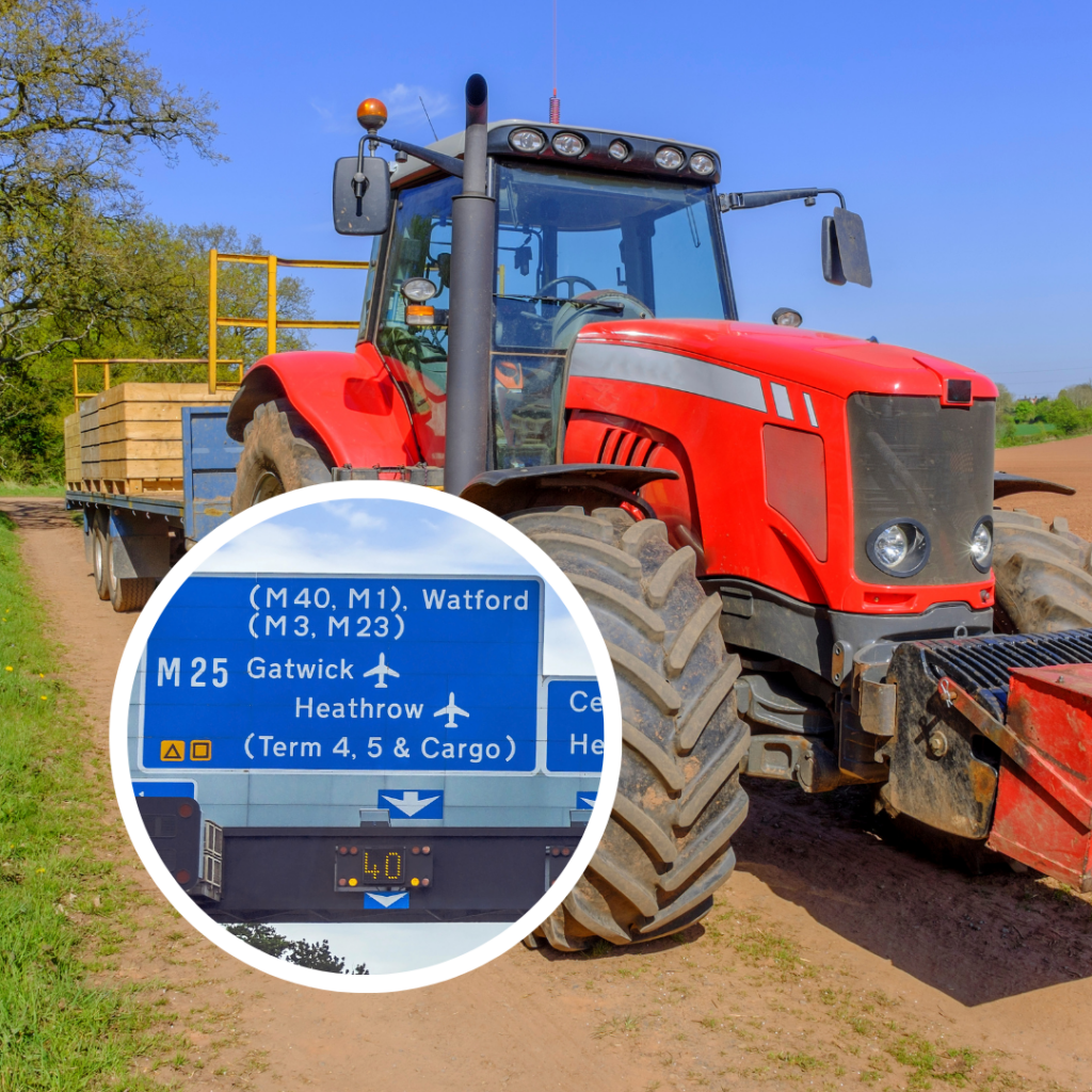 Tractors allowed on the motorway